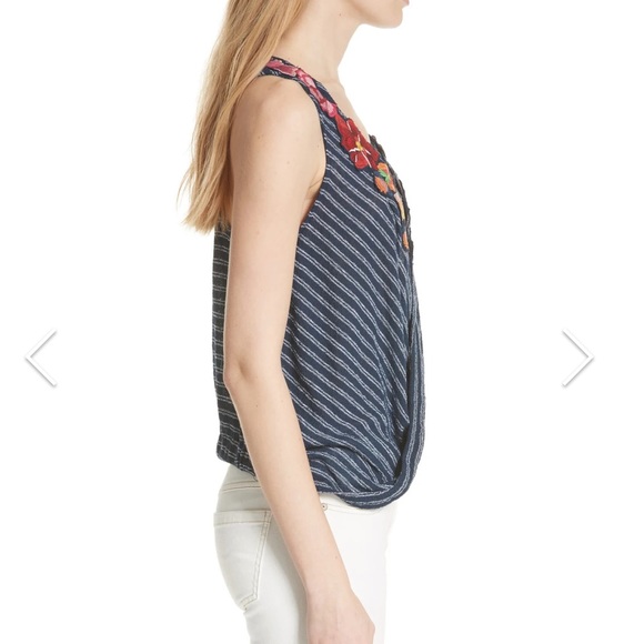 🆕 FREE PEOPLE Frida Embroidered Floral Tank - Picture 3 of 9